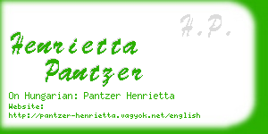 henrietta pantzer business card